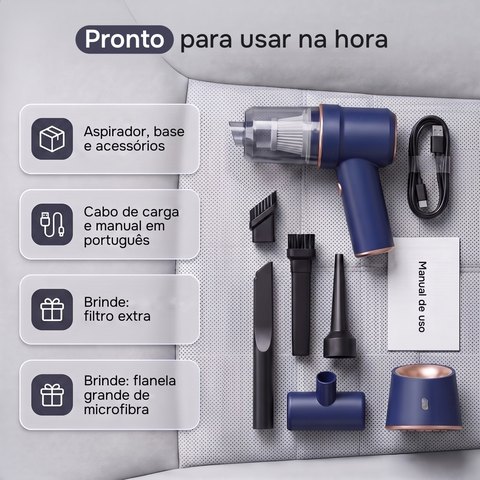 Aspirador automotivo — o que vem na caixa